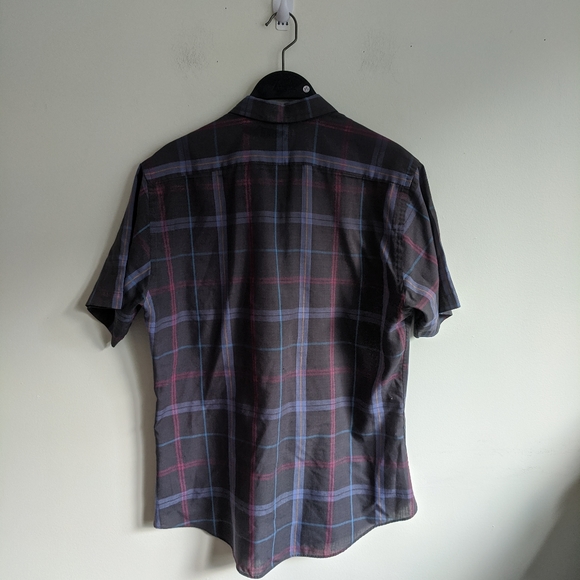 Vintage 60s/70s City Streets Men's fitted button down shirt. Plaid. - Picture 3 of 5